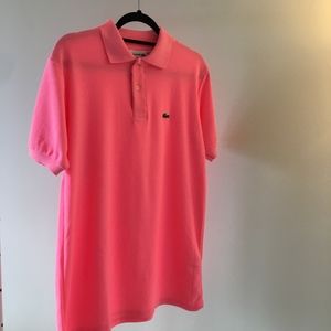 Lacoste Men's Polo Shirt in Hot Pink Size 6 Large